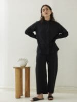 Airy Skjorta Lyocell Svart - Bild 4