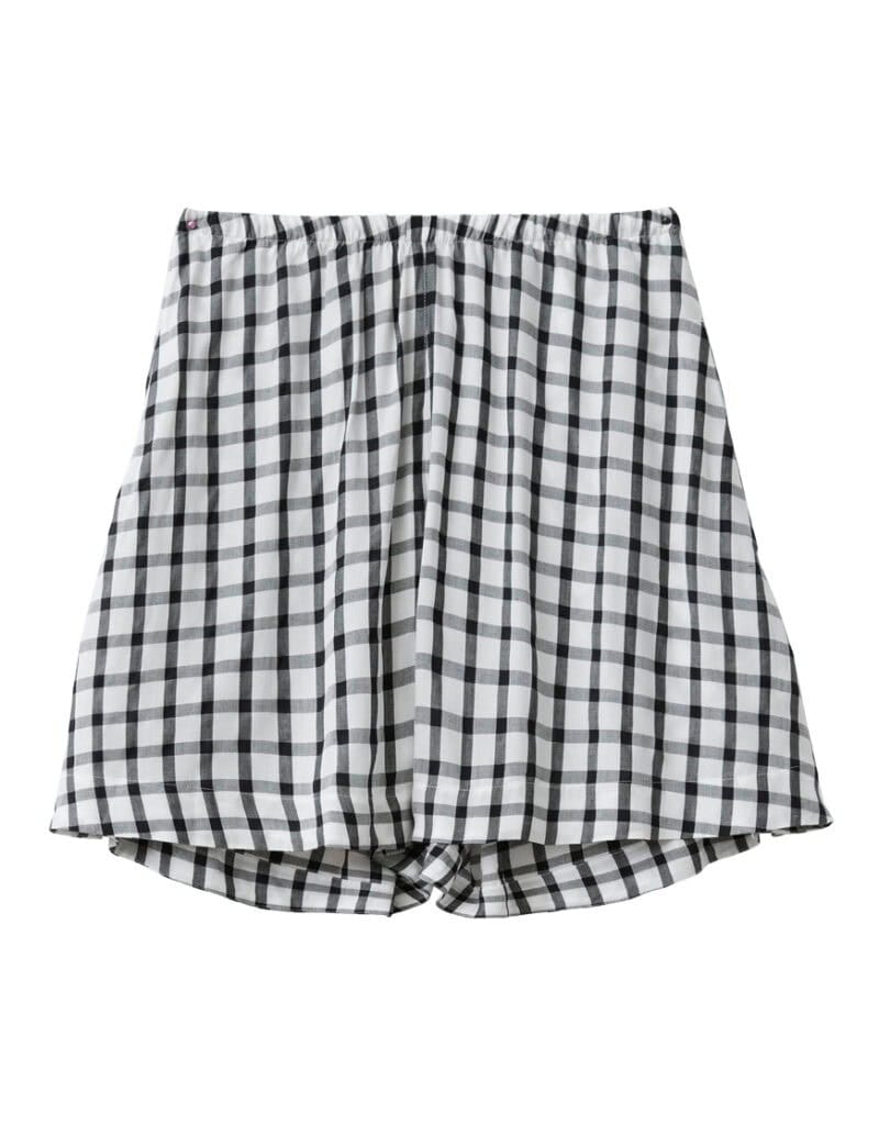 Allure-shorts i mjuk Tencel med rutmönster – Bild 1